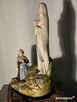 Stara figurka z gipsu Matka Boska z Bernadettą z Lourdes - 11