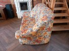 sofa, fotel oraz łóżko rattanowe 2-osobowe z nakaslikami - 6
