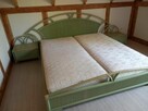 sofa, fotel oraz łóżko rattanowe 2-osobowe z nakaslikami - 8