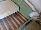 sofa, fotel oraz łóżko rattanowe 2-osobowe z nakaslikami - 10
