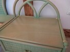 sofa, fotel oraz łóżko rattanowe 2-osobowe z nakaslikami - 13