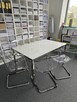 Nowoczesny stół szklany biały z 6 przezroczystymi krzesłami - 4
