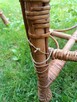2 Hokery, taborety barowe z naturalnej wikliny. - 5