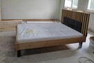 Łóżko Dębowe 160x200 z Materacem Kieszeń-Visco Loft Lamele - 2