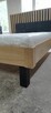 Łóżko Dębowe 160x200 z Materacem Kieszeń-Visco Loft Lamele - 4