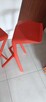 Piękne designerskie czerwone hokery barowe – komplet 2 sztuk - 3