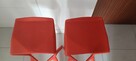 Piękne designerskie czerwone hokery barowe – komplet 2 sztuk - 13