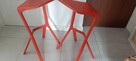 Piękne designerskie czerwone hokery barowe – komplet 2 sztuk - 15