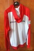 Bluza sportowa z kapturem damska biało - czerwona r.L - 6