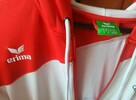 Bluza sportowa z kapturem damska biało - czerwona r.L - 8