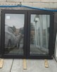 Okno Schuco, nowe plastikowe czarne 1610x1470 Schüco okna
