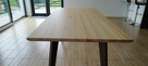 Stół Loftowy Skandynawski 180x90cm Jasny Blat Drewniane Nogi - 2