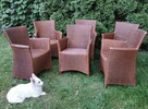 Krzesła do jadalni na taras Lloyd Loom Rattan 6 szt. - 3