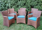 Krzesła do jadalni na taras Lloyd Loom Rattan 6 szt.