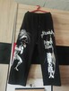 Spodnie dresowe czarne anime joggery Otaku manga hip hop Y2K - 5