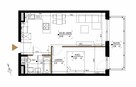 Apartament 40,5 m² pod klucz, I piętro, 2 pokoje z balkonem - 12