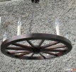 Lampa sufitowa, zyrandol, koło wozu - 4