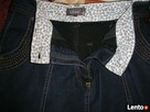 spódnica jeans 36-38 M&S Peruna, bluzka z koronką - 5