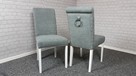 Krzesło tapicerowane z kołatką pinezkami pikowane nowe - 1