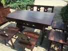 meble z drwena komoda, kredens, stół, krzesła, ława, półki - 5