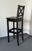 czarne i białe krzesło barowe hoker drewniane krzesła hokery - 2