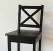 czarne i białe krzesło barowe hoker drewniane krzesła hokery - 3