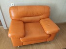 Narożnik i fotel skóra pomarańczowy - 2