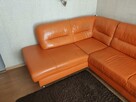 Narożnik i fotel skóra pomarańczowy - 7