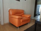 Narożnik i fotel skóra pomarańczowy - 4