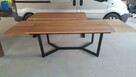 Stół debowy 200 cm x 100 cm nogi metalowe Loft Producent - 3