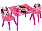 Disney Myszka Minnie Miki Mini Stół Stolik Krzesła - 1