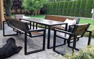 Meble ogrodowe, nowoczesne, zestaw industrialny - 8