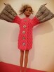 Sweterek dla lalki Barbie ubranko jak sukienka z włóczki - 3