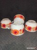 4 filiżanki do kawy herbaty * porcelana PRL w kwiaty maki - 9