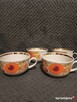4 filiżanki do kawy herbaty * porcelana PRL w kwiaty maki - 2