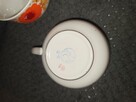 4 filiżanki do kawy herbaty * porcelana PRL w kwiaty maki - 16
