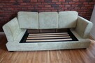 Komplet wypoczynkowy rozkładana kanapa fotel podnóżek krzesła - 3