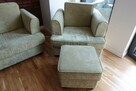 Komplet wypoczynkowy rozkładana kanapa fotel podnóżek krzesła - 6