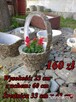 NR.37 Donica koszyczek z kamienia naturalnego koszyk kora - 3