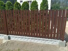 Ogrodzenia Panelowe, Betonowe, pod Sztachetki z Montażem, - 3