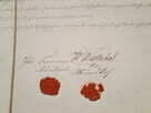 Rękopis Książę Saksonii Coburg - 1846 rok - Certyfikat - 6