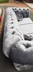 sofa chesterfield srebro glamour kryształki nogi chrom - 4
