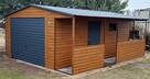 Garaż Blaszany Wiata 3x5 Jednostanowiskowy Drewnopodobny RAL - 10