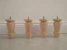 Nogi 10cm x 4 nóżki drewniane BUK noga meblowa toczone drewn - 3