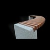 Ławka ogrodowa parkowa miejska betonowa łukowa zewnętrzna - 3