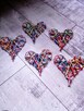 Recykling kolorowe Serduszka z wikliny papierowej - 2
