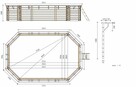 Basen ogrodowy drewniany 5,8mx3,8mxH.1,2m BAS47+ SZA7 - 2