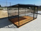 Kojec dla psa 3x2 siatka panelowa grafitowa furtka - 3