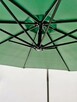 Duży parasol ogrodowy składany 3 m nowy zielony wysięgnik - 3