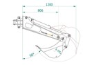 Ramię kopiące skrętne 1200 cm z łyżką 25cm do ładowarki - 5